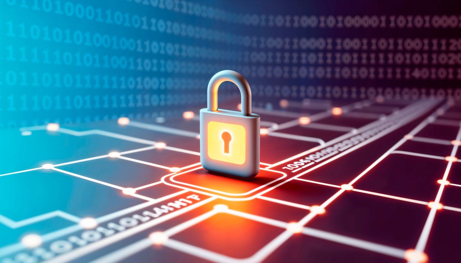 A minimalist 3D frosted glass padlock symbolizing secure and GDPR-compliant AI data processing, part of Motive Journey’s (MotiveJourney) strategic web systems for Irish SMEs.