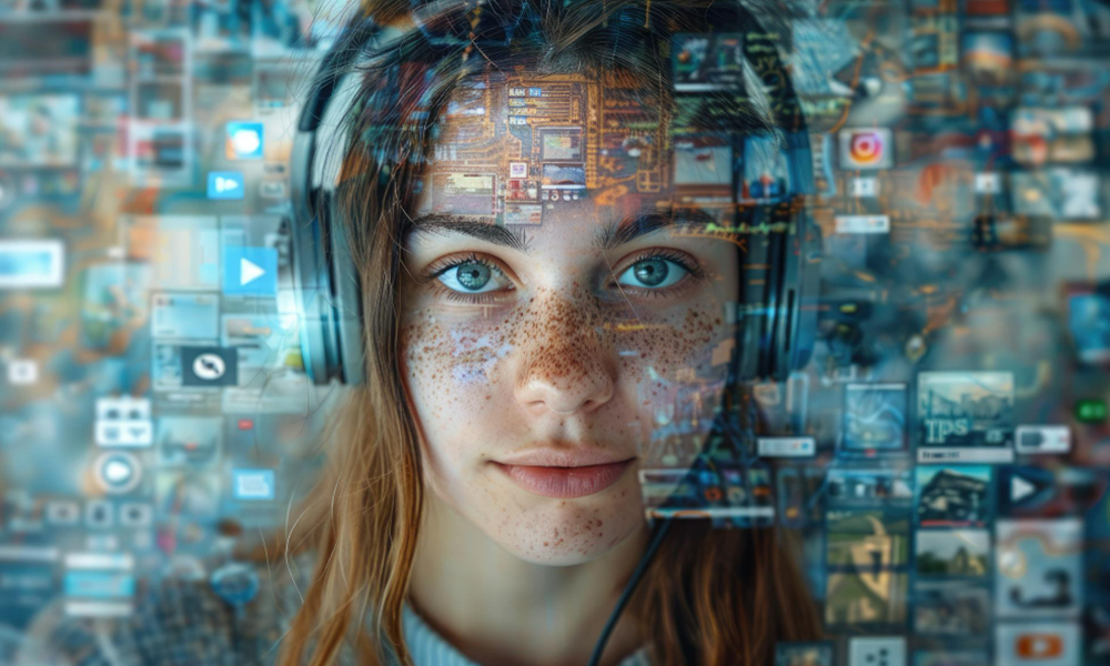 An authentic Irish marketing professional analyzing a live data dashboard to refine human-centric AI content for #1 ranking, representing MJ’s local expertise.