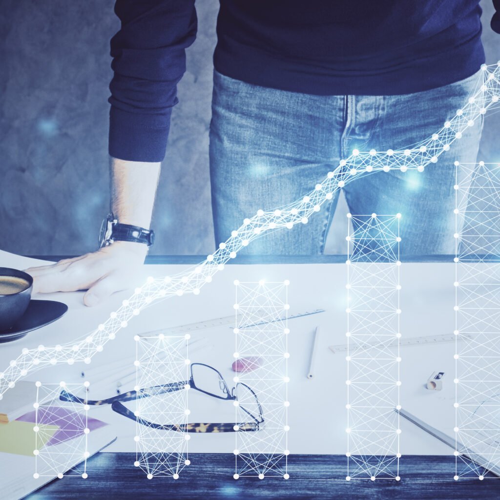 A minimalist 3D visualization of upward growth and strategic scaling, representing Motive Journey’s (MotiveJourney) blueprint for 300% organic growth in the Irish market.